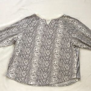 Secret Treasures Snake Print Crewneck